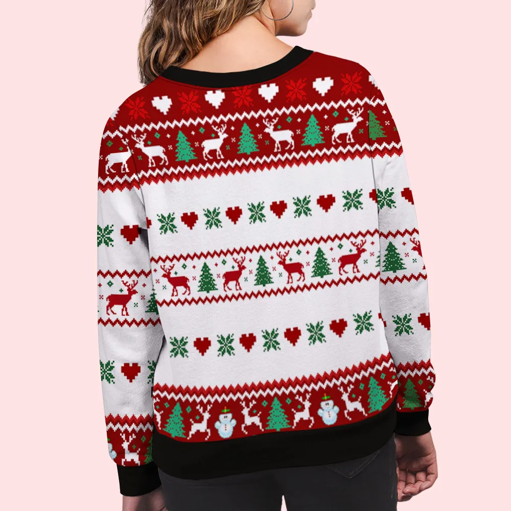 Grandma And Her Snowmen - Personalized Custom All-Over-Print Sweatshirt - Image 7