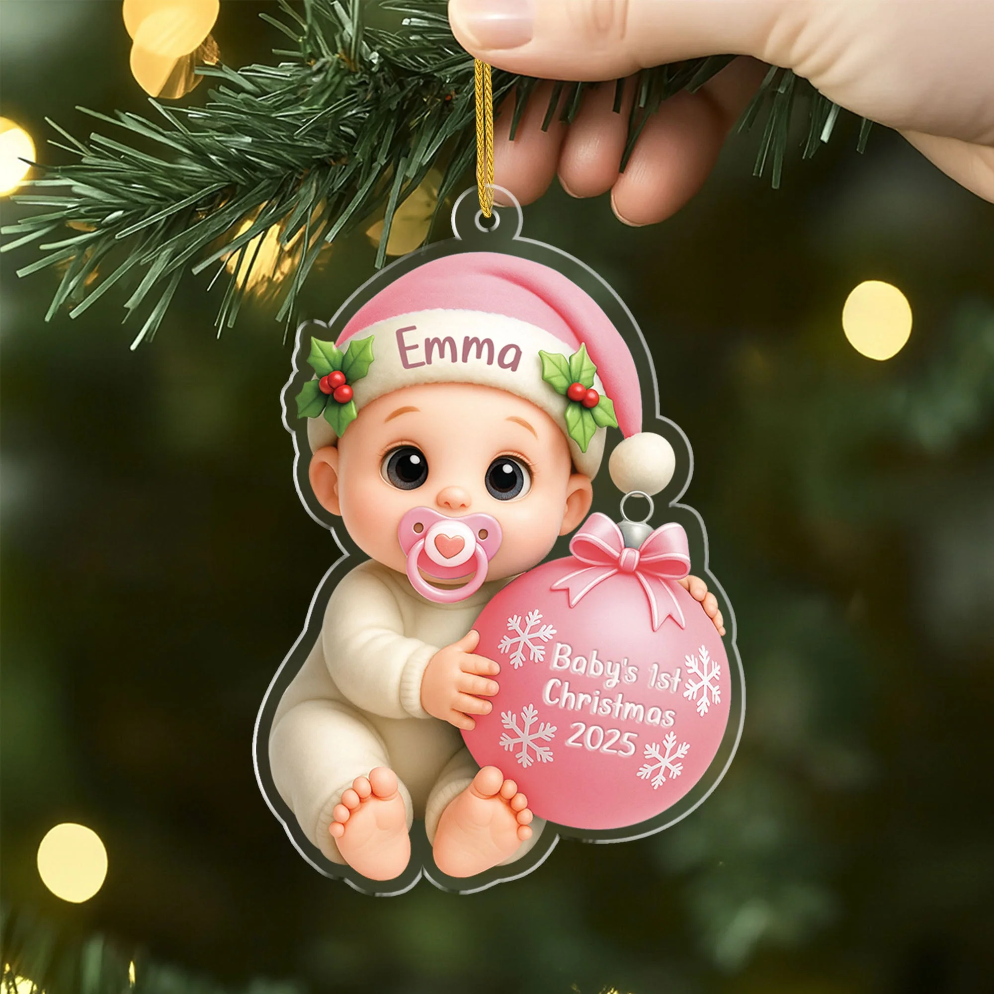 Meaningful Baby's 1st Christmas Keepsake, Personalized Name Ornament, A Milestone Gift for Family - Image 2