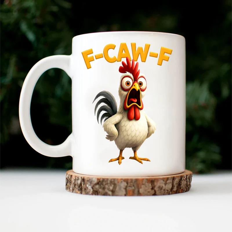 Funny Rooster Mug, Colorful Cartoon Art for Morning Coffee & Office Laughs, a unique gift for Coworkers and Friends - Image 6