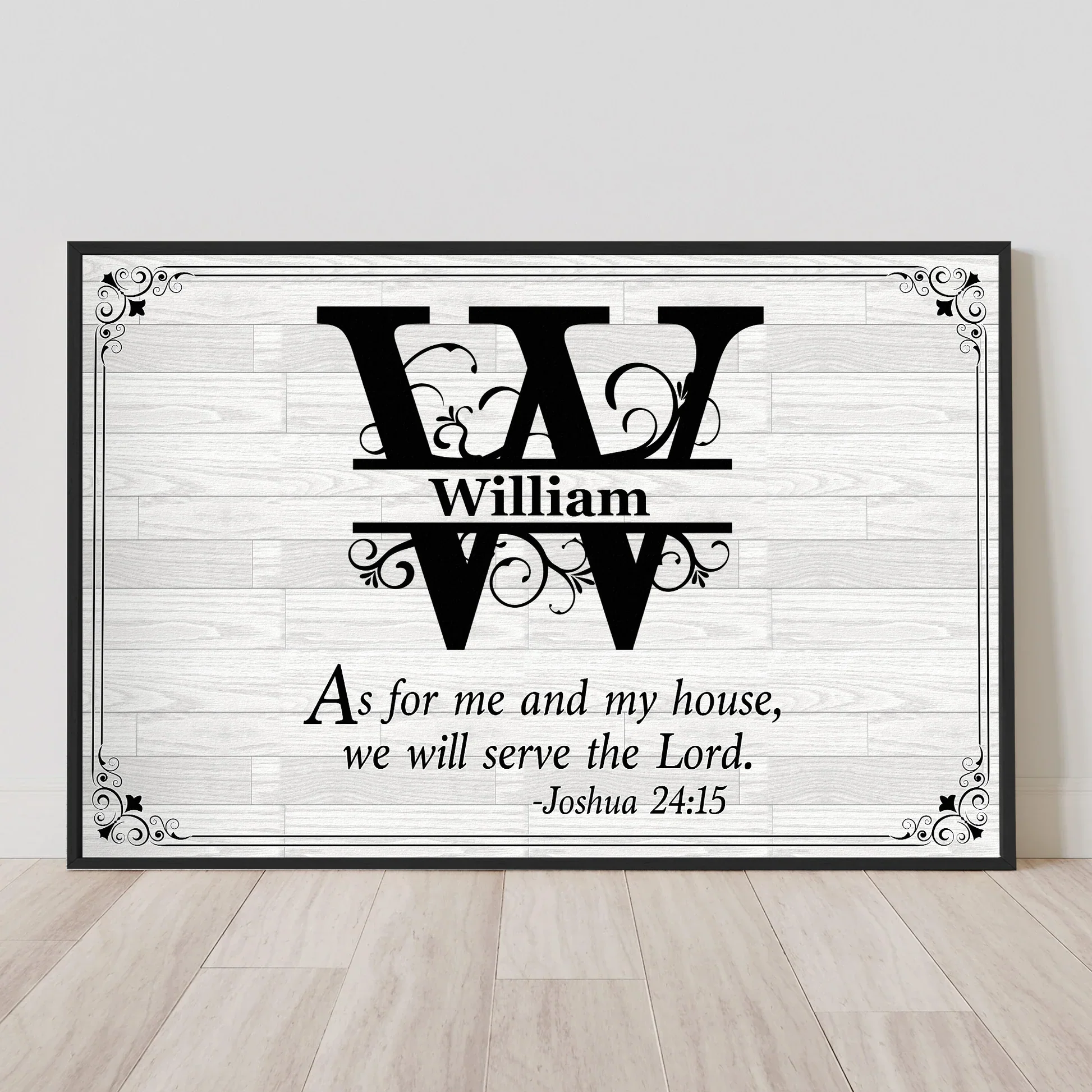 Poster with Monogram Scripture, Modern Farmhouse Wall Art for Entryway, Meaningful Home Blessing, Unique Gift for Parents - Image 2
