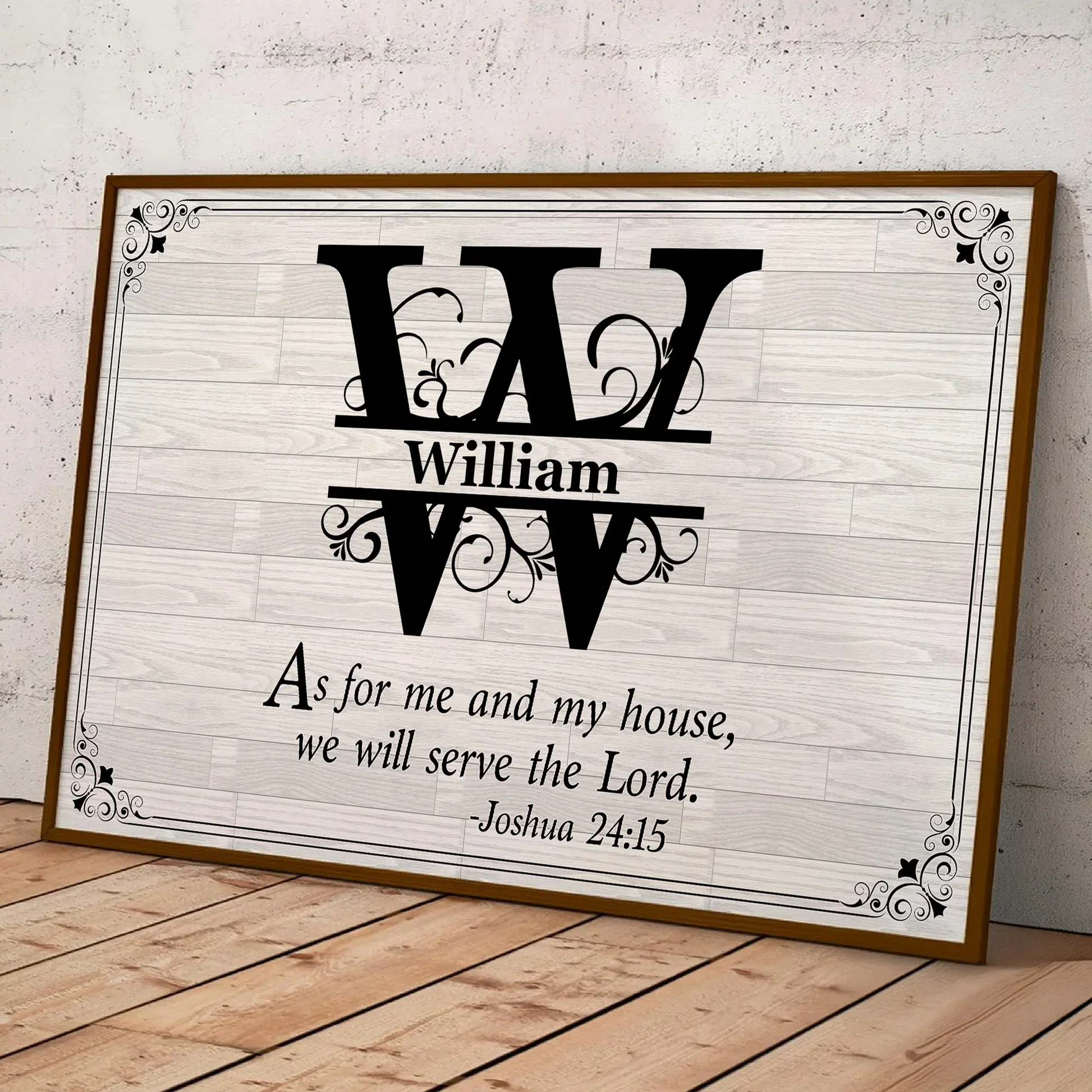 Poster with Monogram Scripture, Modern Farmhouse Wall Art for Entryway, Meaningful Home Blessing, Unique Gift for Parents - Image 3