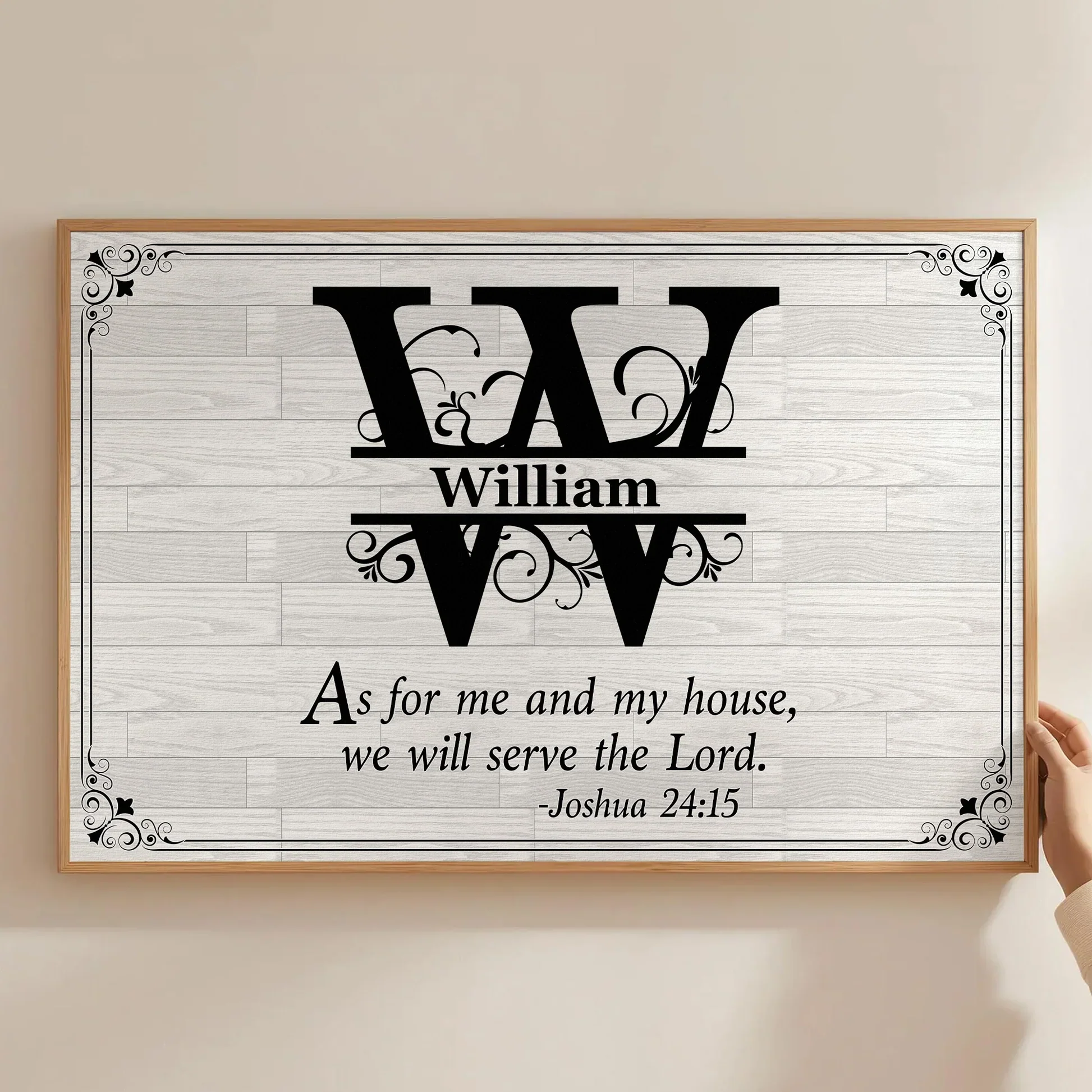Poster with Monogram Scripture, Modern Farmhouse Wall Art for Entryway, Meaningful Home Blessing, Unique Gift for Parents - Image 7