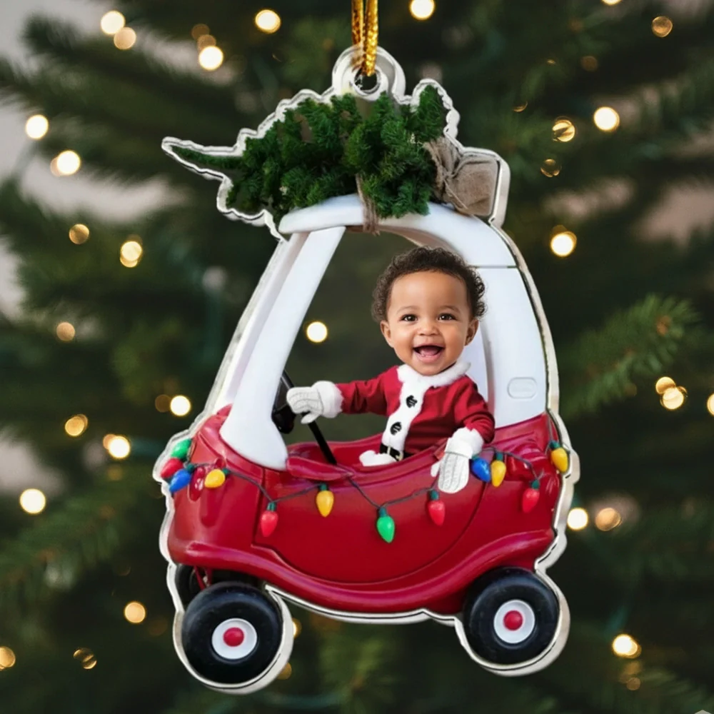 Acrylic Ornament - Custom Photo Baby Car, Christmas Tree, Cute Keepsake, Unique Gift for New Parents & Grandparents - Image 7