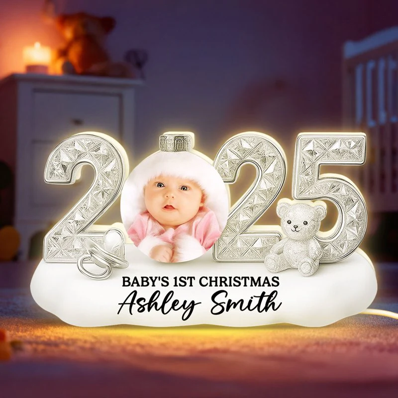 Baby's First Christmas Acrylic Light Box - Custom Photo, Warm Glow Nursery Decor - Unique Gift for New Parents - Image 6