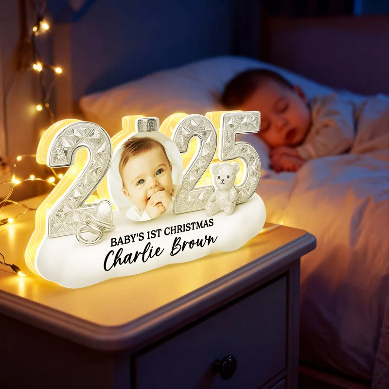 Baby's First Christmas Acrylic Light Box - Custom Photo, Warm Glow Nursery Decor - Unique Gift for New Parents - Image 7