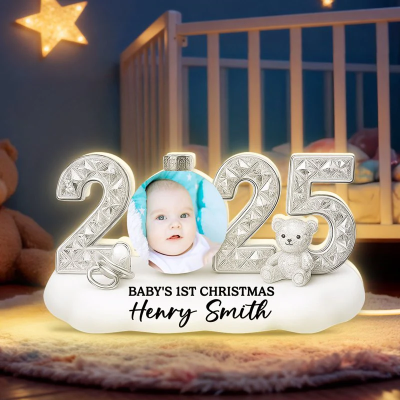 Baby's First Christmas Acrylic Light Box - Custom Photo, Warm Glow Nursery Decor - Unique Gift for New Parents - Image 8