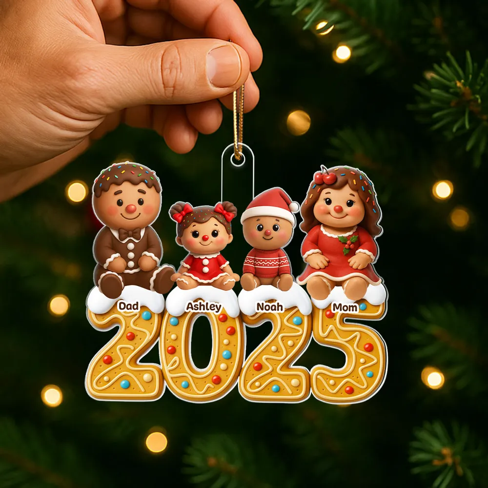 Custom Gingerbread Grandparents Acrylic Ornament for Christmas Tree, Festive Family Keepsake, Creative Holiday Gift Idea - Image 2
