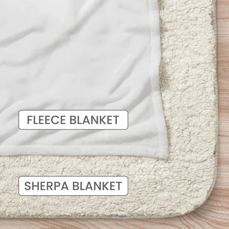 Personalized First Christmas Mom & Dad Fleece Blanket, Cute Cartoon Family, Cozy Keepsake, Unique New Baby Gift - Image 5