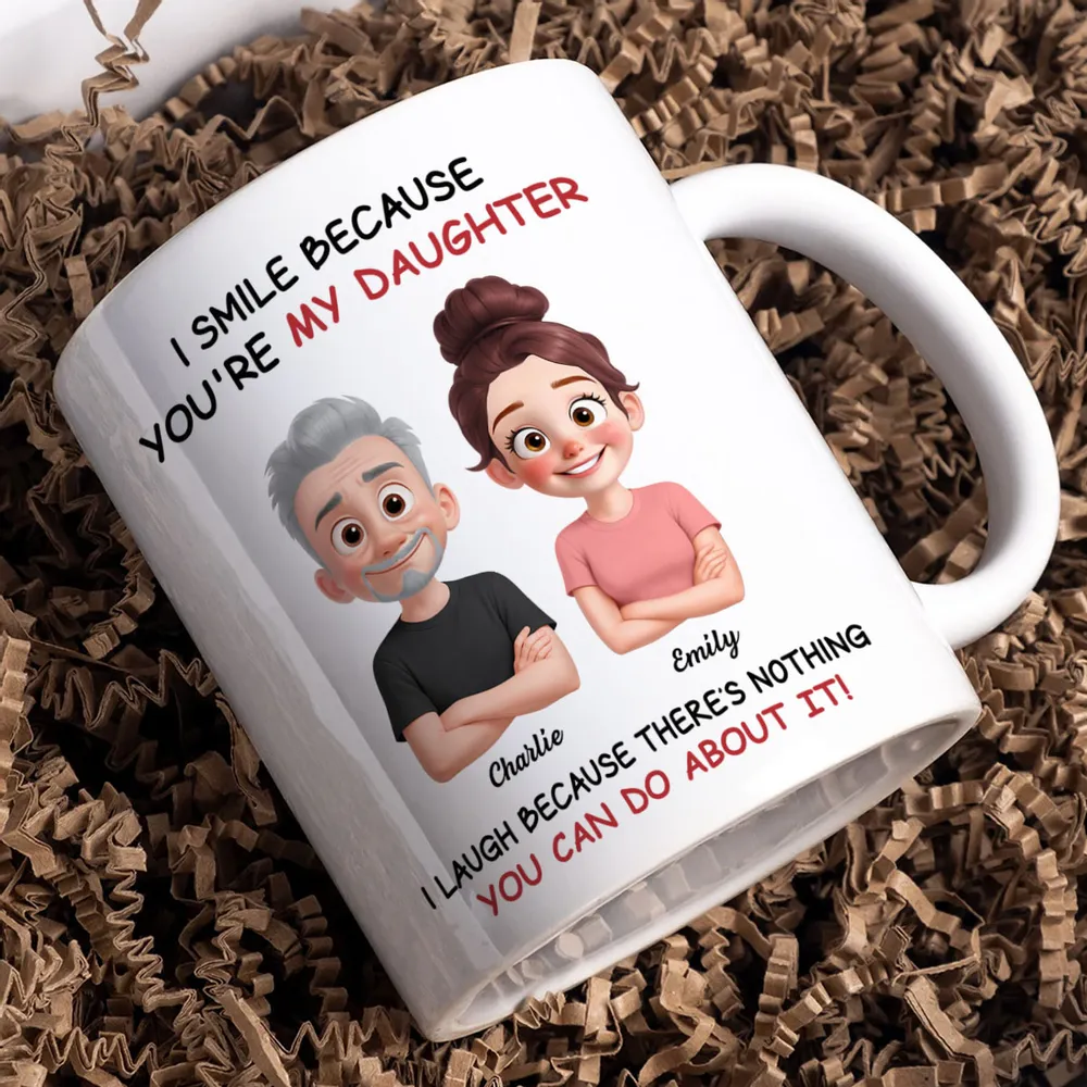 Funny Sibling White Ceramic Mug – Personalized Brother & Sister Cartoon, Playful Quote, Creative Gift for Coworker or Family - Image 10