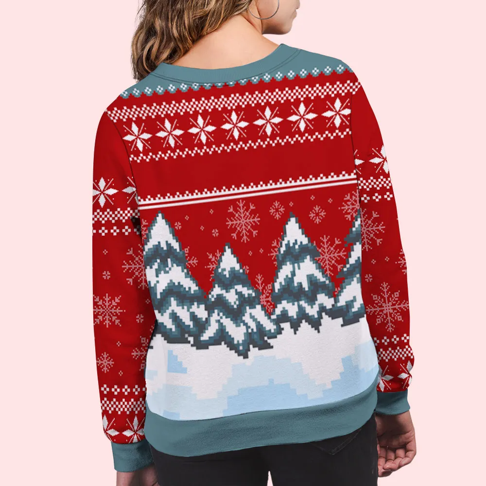 Personalized Snowman Grandma Printed Sweatshirt Christmas Gift, Cozy Holiday Jumper for Grandmother, Unique Family Keepsake - Image 4