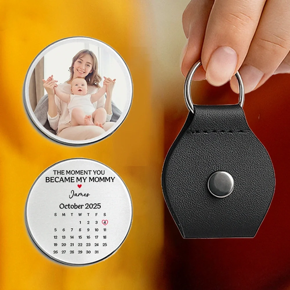 Personalized Pocket Hug Mommy Keepsake with Photo & Date, Custom Pocket Hug Token for New Mom, Unique Sentimental Gift - Image 2