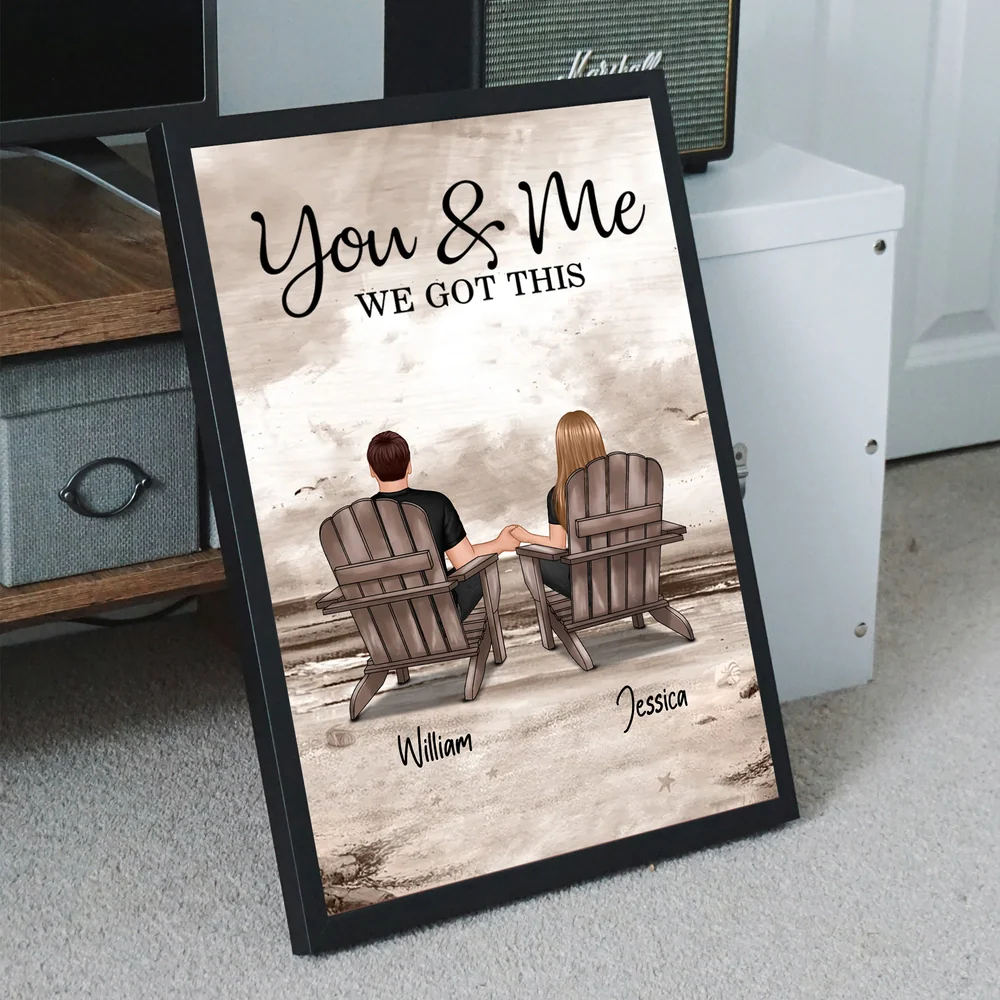 Personalized LED Light Plaque for Couple, Beach Back View Scene, Cozy Ambient Light, Unique Romantic Gift for Him or Her - Image 6