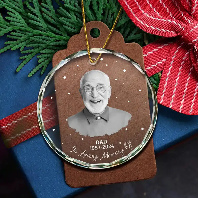 Custom Photo Crystal Ornament Keepsake – Your Wings Were Ready Memorial Circle for a Loved One, Meaningful Christmas Tree Gift - Image 4