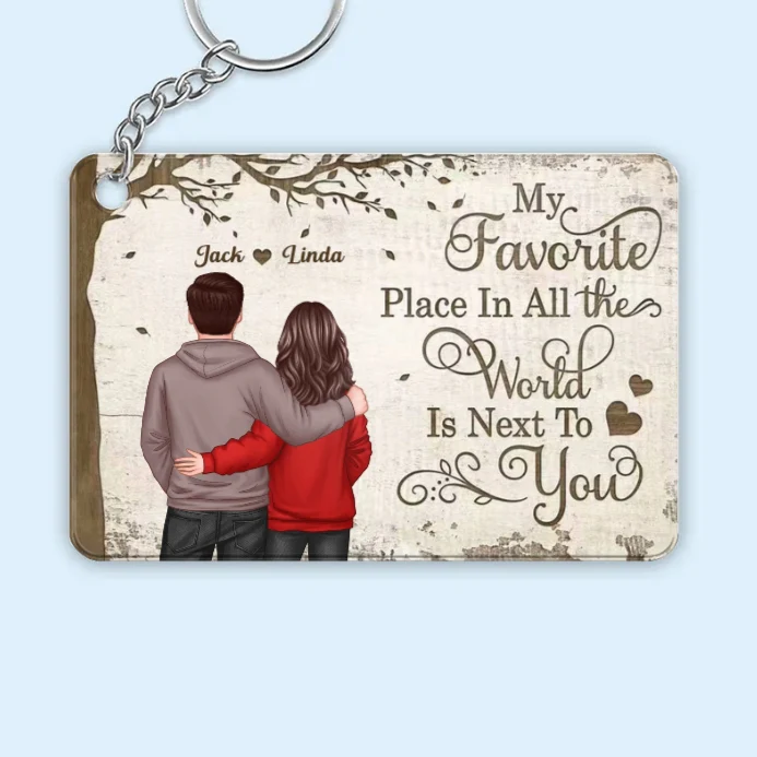 Acrylic Music Magnet with Hugging Couple Artwork – My Favorite Place Is Next To You – Romantic Keepsake, Unique Gift for Couples - Image 10