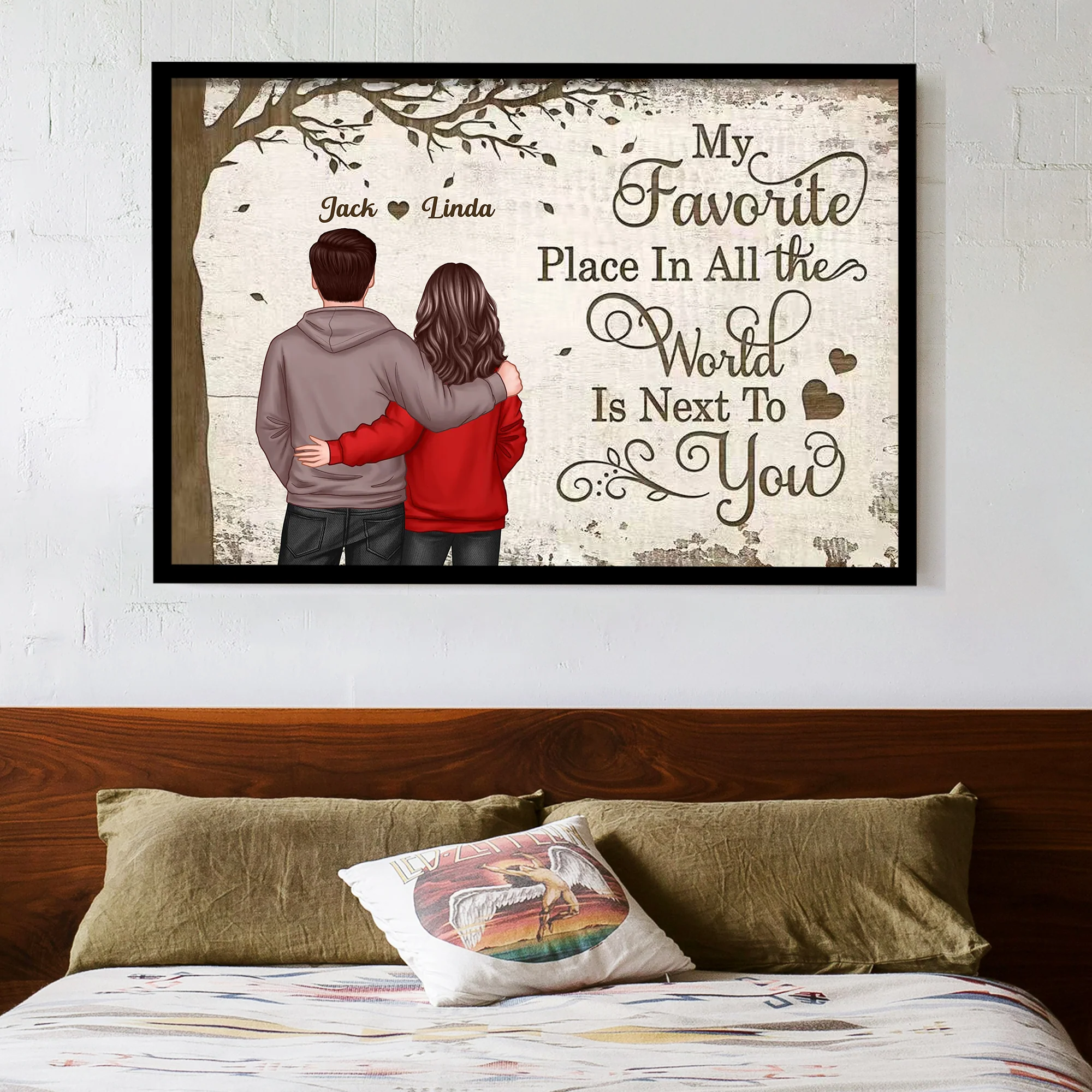 Acrylic Music Magnet with Hugging Couple Artwork – My Favorite Place Is Next To You – Romantic Keepsake, Unique Gift for Couples - Image 12