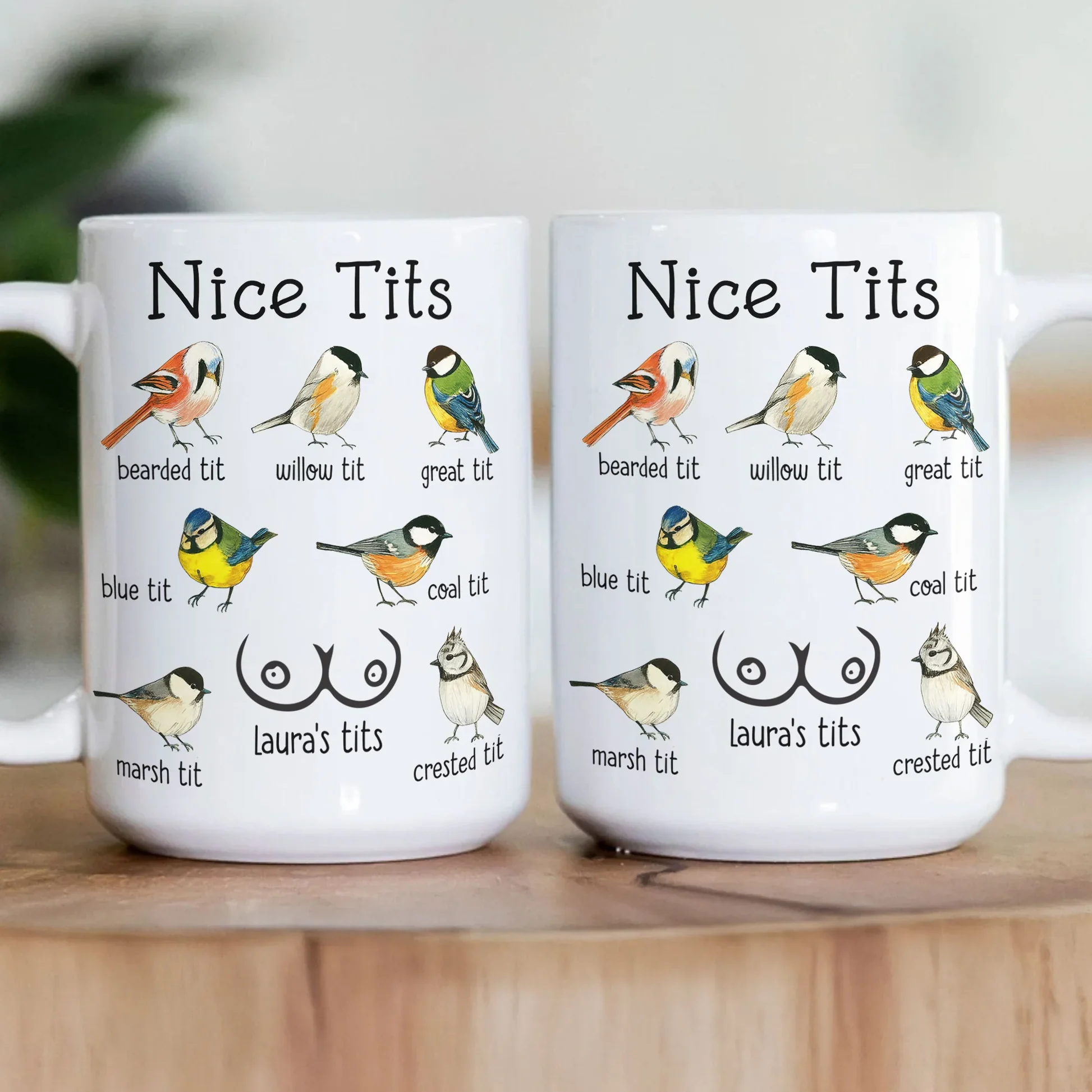 Personalized Ceramic Mug with Funny Bird Chart Design – Custom Name Gag Cup, Unique Gift for Wife, Girlfriend or Friends - Image 3