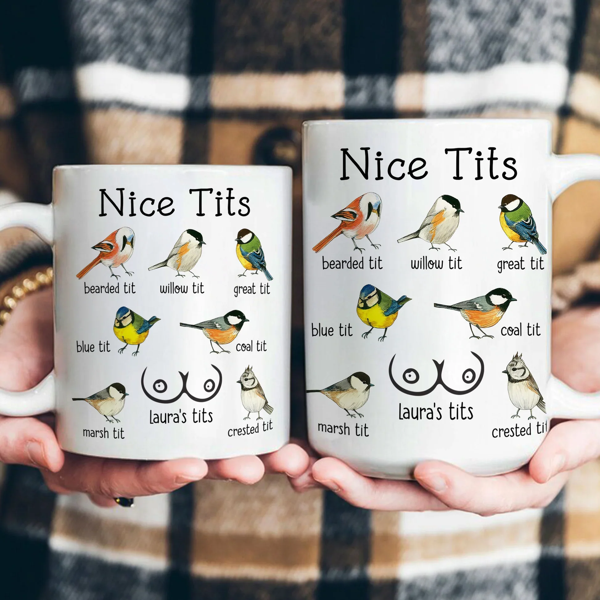 Personalized Ceramic Mug with Funny Bird Chart Design – Custom Name Gag Cup, Unique Gift for Wife, Girlfriend or Friends - Image 6