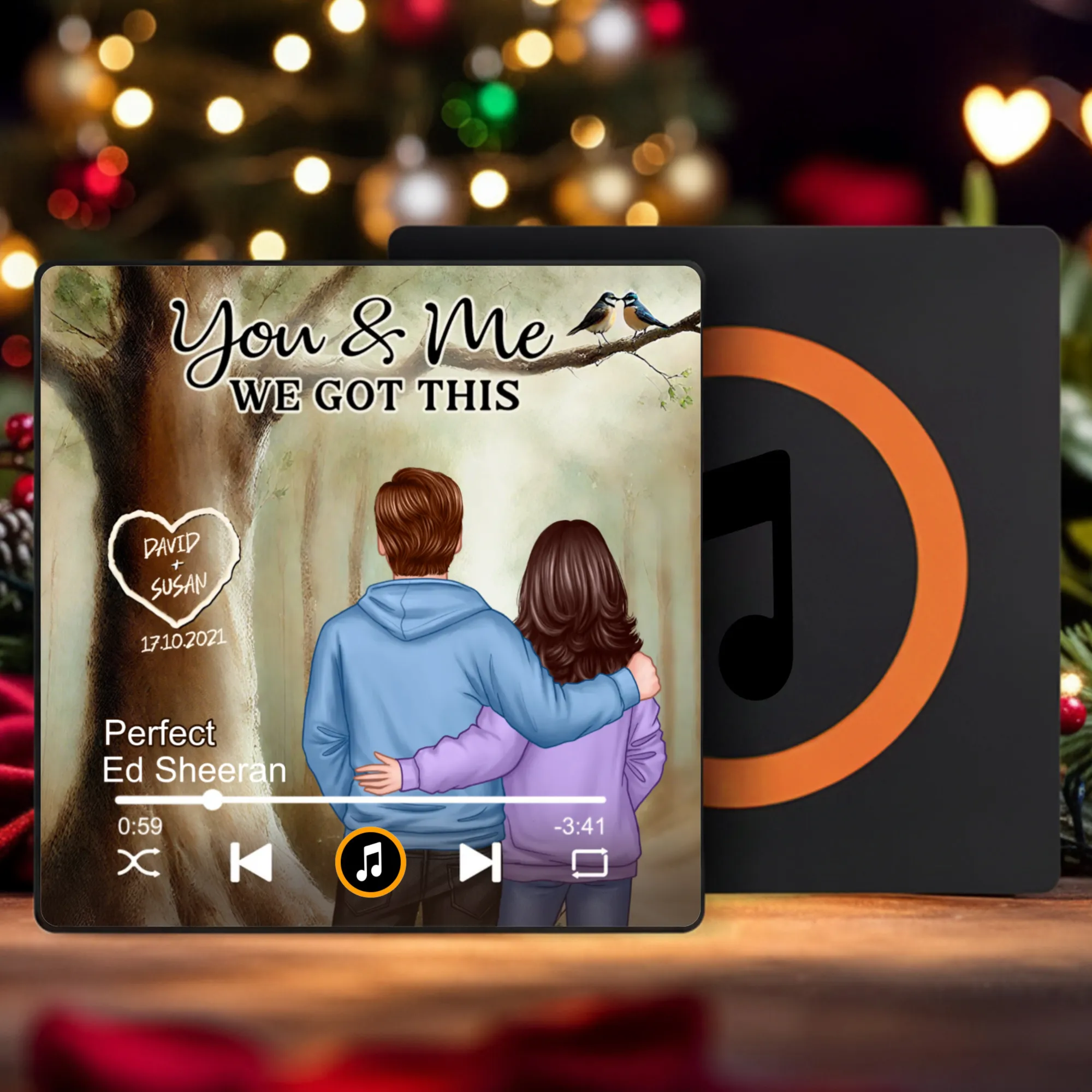 Personalized Acrylic Music Magnet for Couple – You & Me We Got This Fridge Magnet, Custom Romantic Gift, Unique Decorative Touch