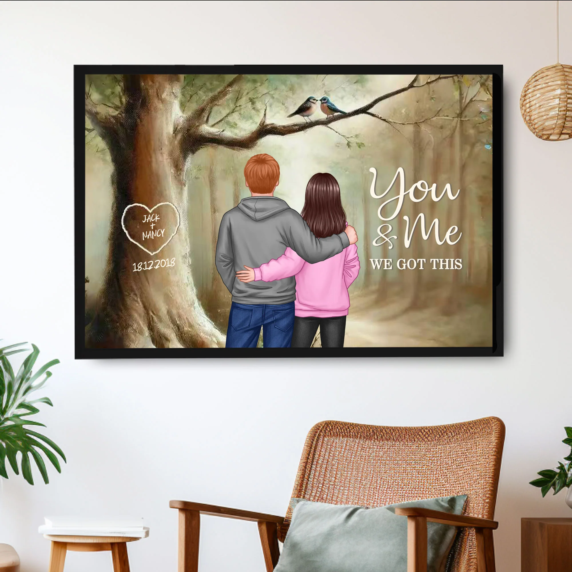 Personalized Acrylic Music Magnet – “You & Me We Got This” Couple Gift with Custom Names and Song - Image 6