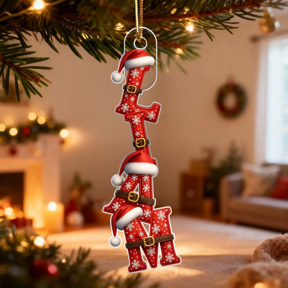 Personalized Acrylic Ornament with Santa Alphabet Letters, Custom Christmas Tree Decor, Unique Holiday Gift for Kids & Families - Image 5