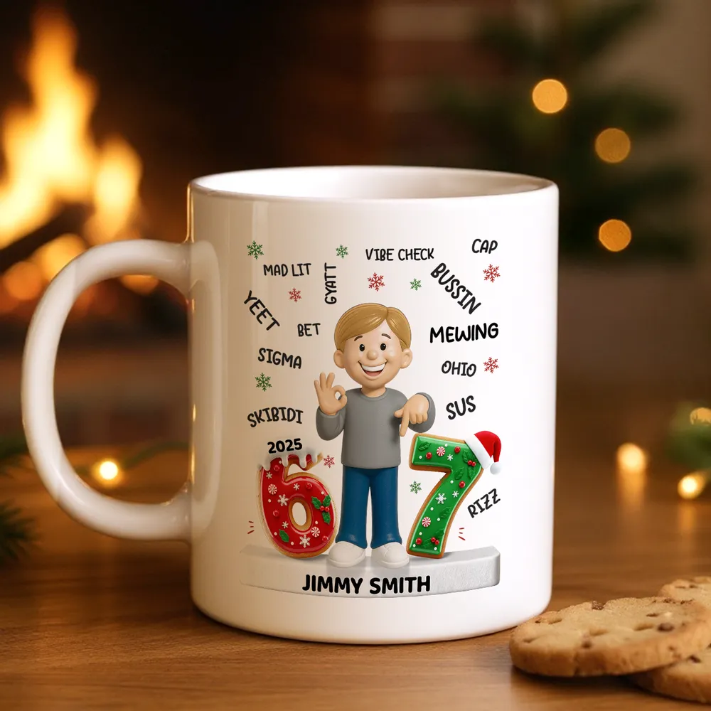 Teen Kid Custom Name Six Seven - Personalized Ceramic Mug, Fun Unique Gift for Kids or Teens - Image 2