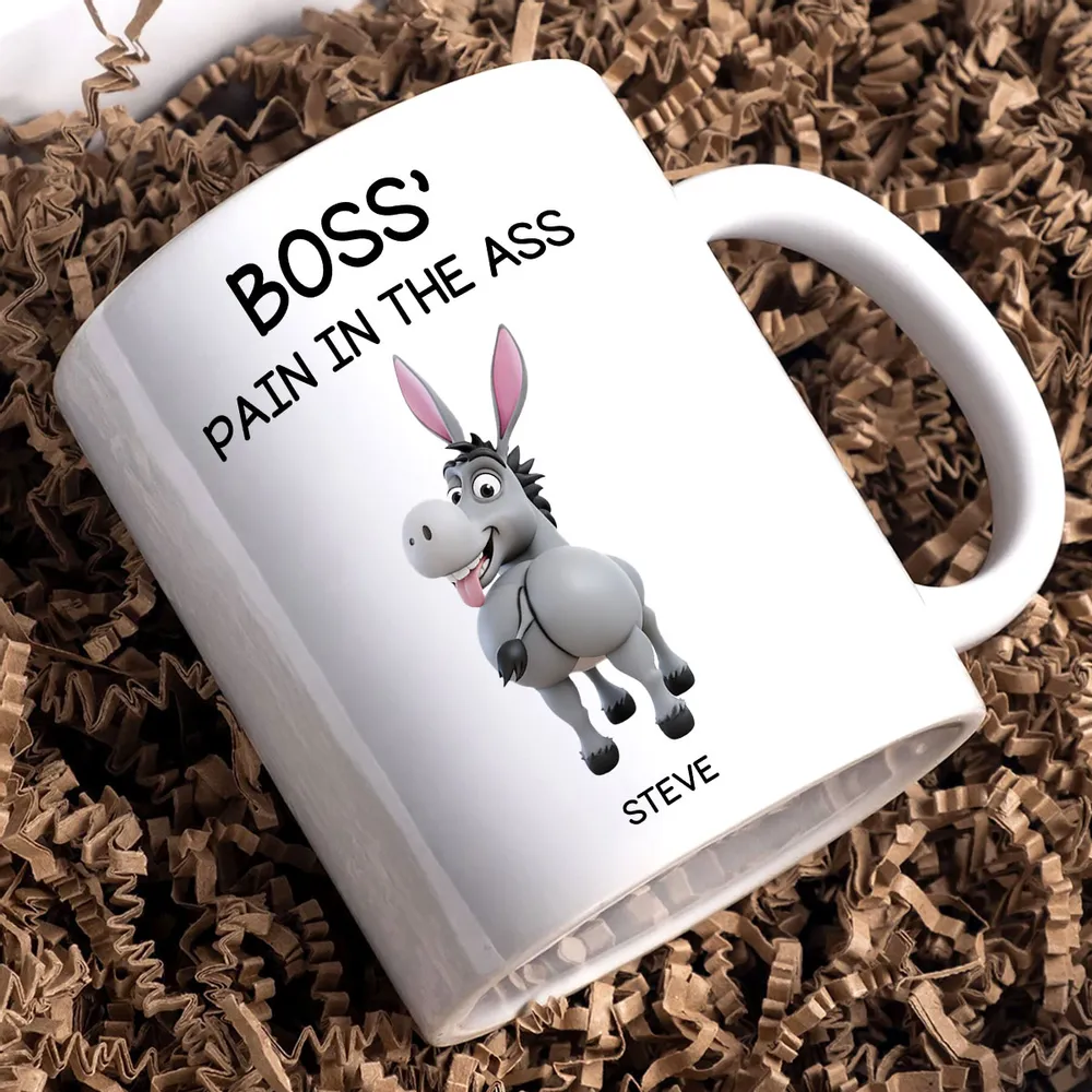 Funny Personalized White Ceramic Mug for Boss – Custom Cartoon Donkey Team, Unique Office Gift for Coworkers, Hilarious Value-Priced Present - Image 7