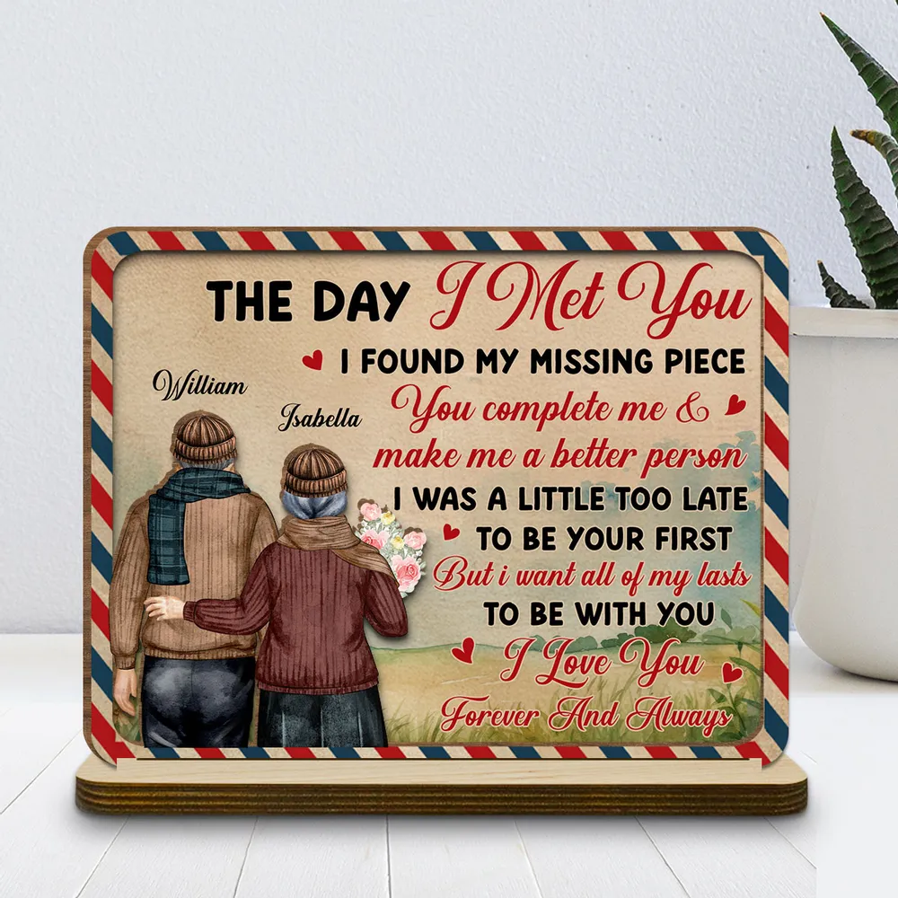 Personalized 2-Layer Wooden Plaque for Couples – Romantic Quote Art, Custom Names, Unique Anniversary Gift with Heartfelt Message - Image 3