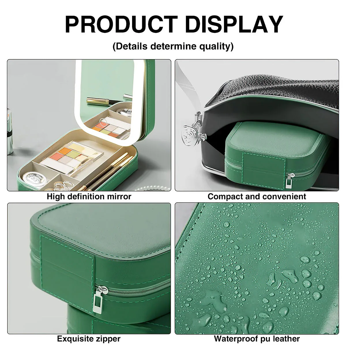 Personalized Leather LED Makeup Case with Crown Quote – Unique Granddaughter Gift from Grandma, Encouraging & Heartwarming Keepsake - Image 5