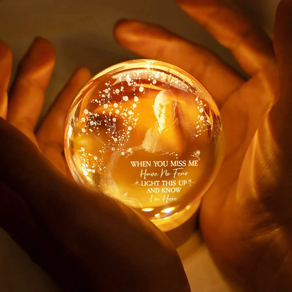 Personalized Globe Lamp with Photo & Quote – Custom Memorial Light to Comfort Loved Ones, Unique Sympathy Gift - Image 5