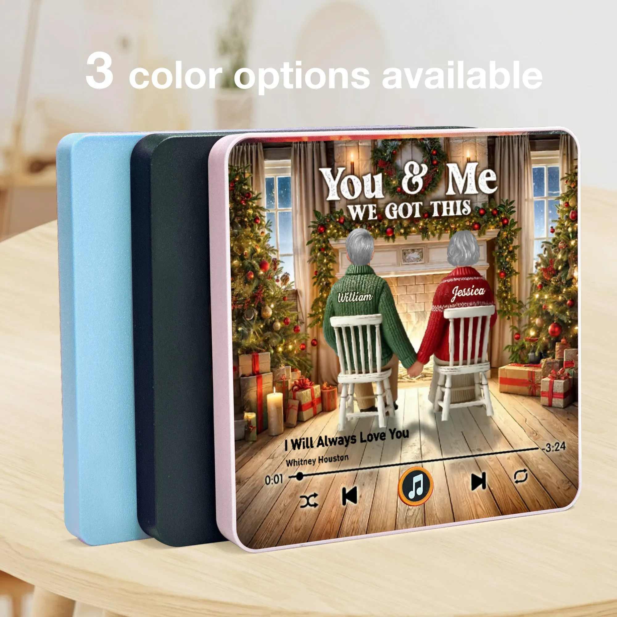 Couple Growing Old Together Christmas - Personalized Music Fridge Magnet - Christmas Gift For Couple - Image 3