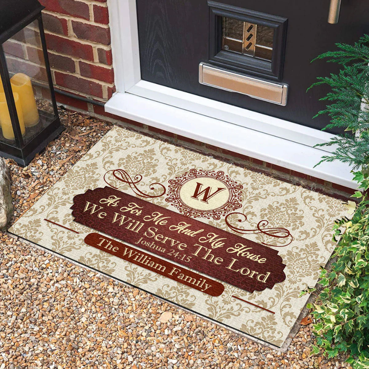 Personalized Doormat As For Me And My House We Will Serve The Lord Unique Christian Home Entry Gift - Image 2