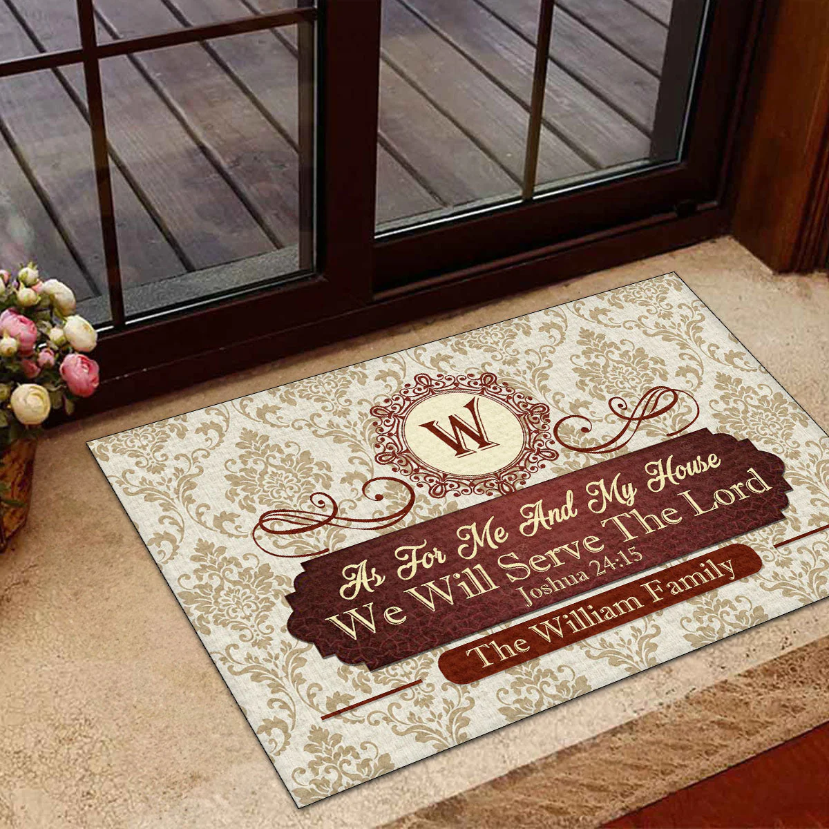 Personalized Doormat As For Me And My House We Will Serve The Lord Unique Christian Home Entry Gift - Image 5