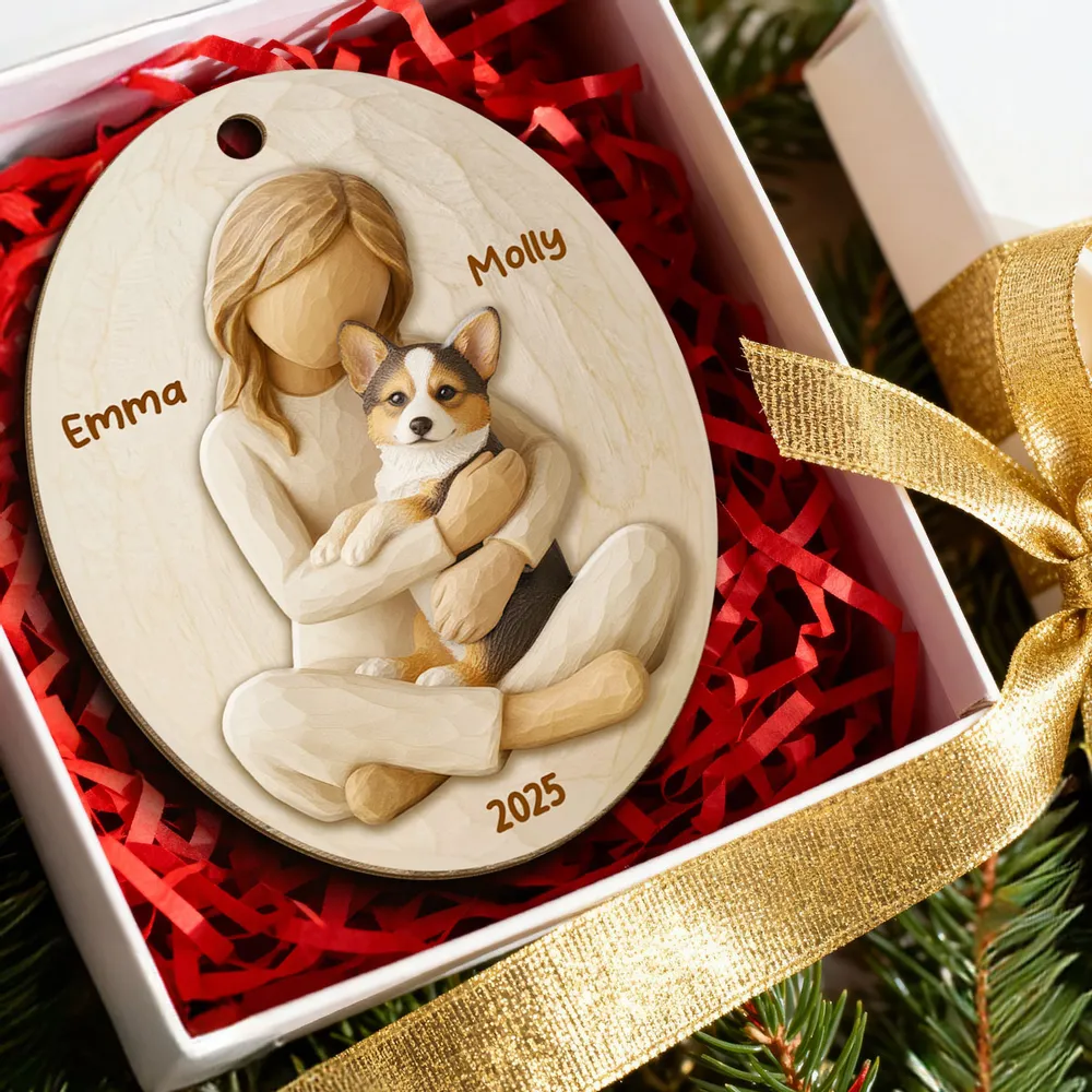 Custom Dog Breed & Name Ornament, Cozy Pet Lover Christmas Keepsake, Engraved Wooden Gift for Her and Their Fur Baby - Image 5