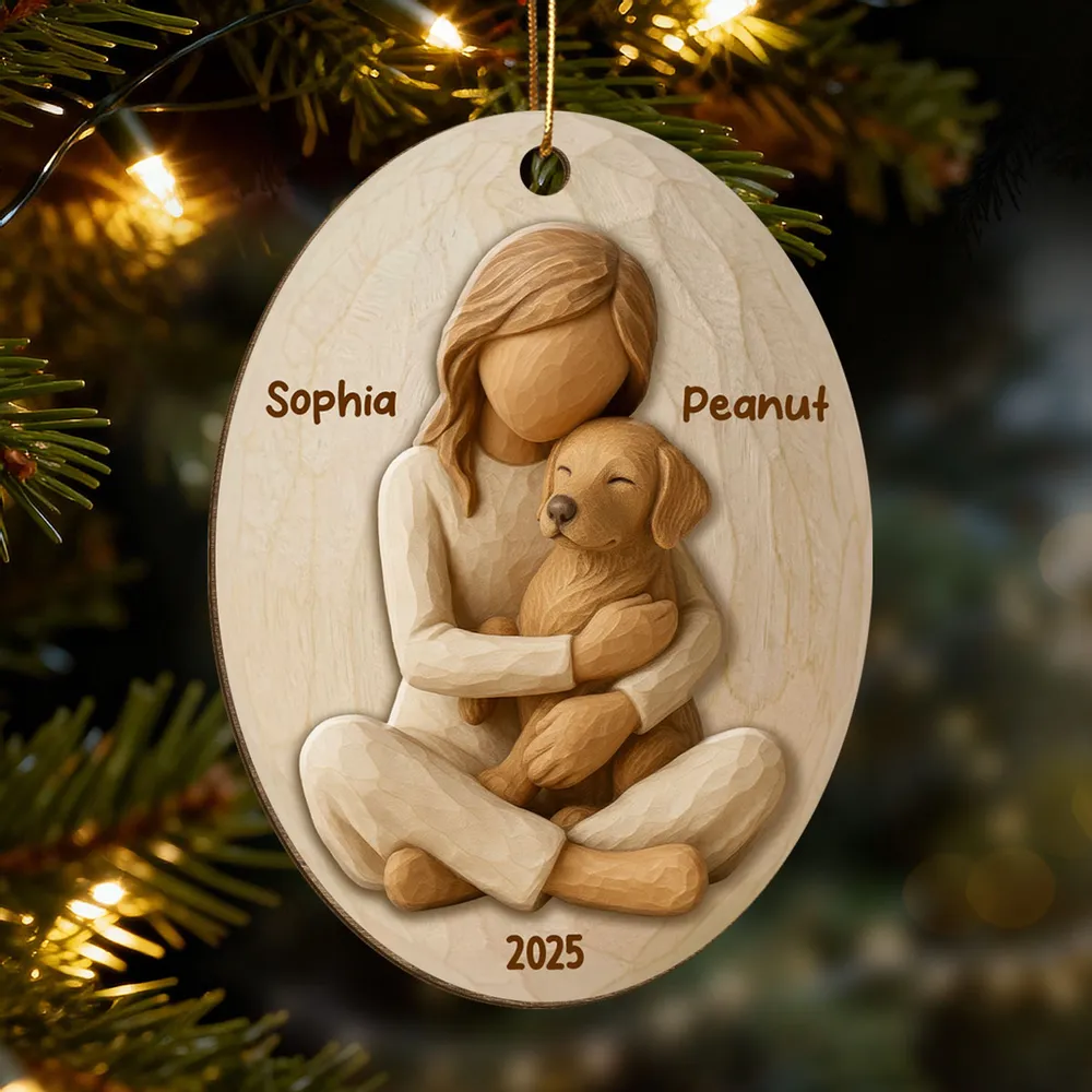 Custom Dog Breed & Name Ornament, Cozy Pet Lover Christmas Keepsake, Engraved Wooden Gift for Her and Their Fur Baby - Image 7