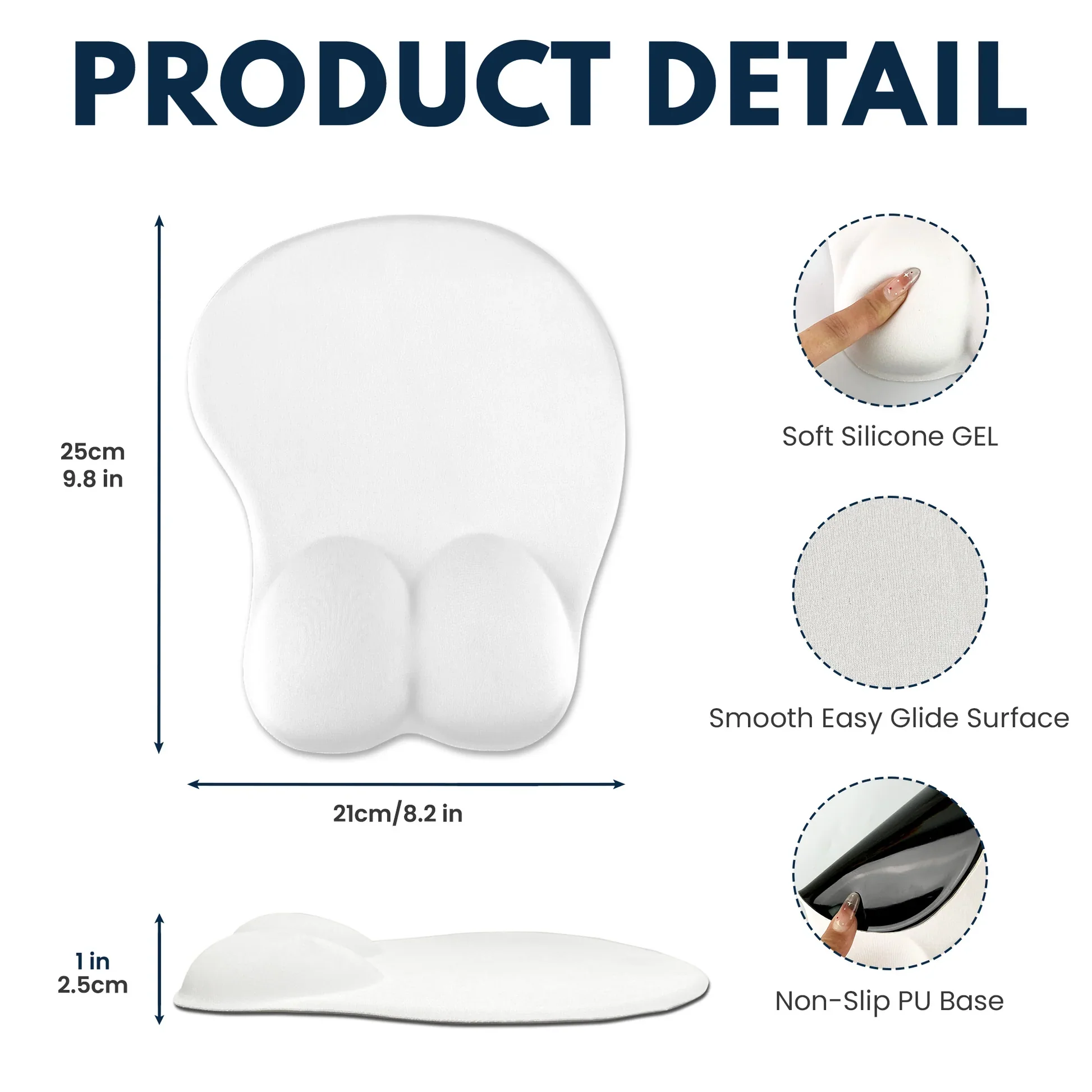 Personalized Lycra 3D Mouse Pad with Santa Chicken, Funny FCAWF Design, Unique Christmas Gift for Coworkers - Image 4