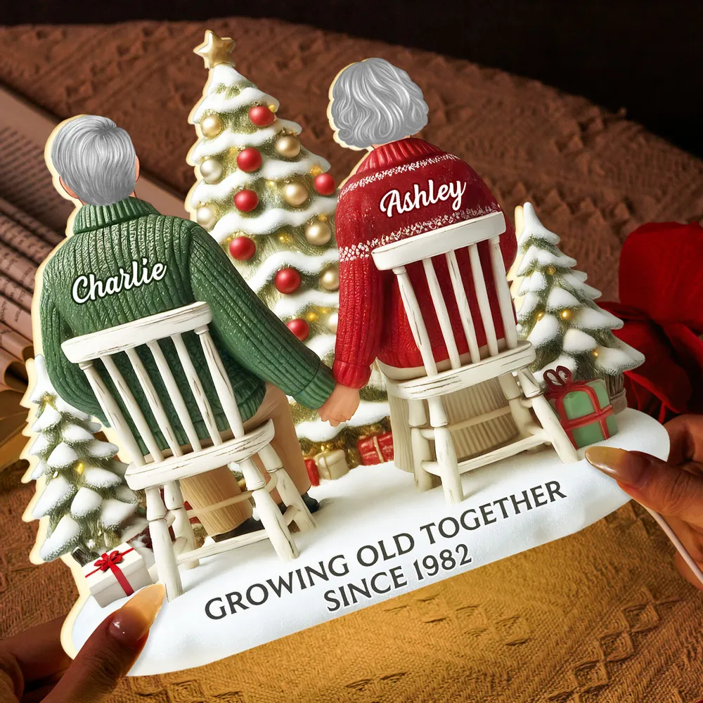 Custom Couple Acrylic Light Box with Cozy Christmas Tree, Soft Bedroom Lamp and Unique Romantic Gift - Image 10