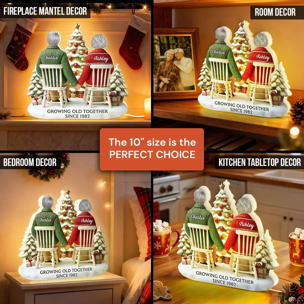 Custom Couple Acrylic Light Box with Cozy Christmas Tree, Soft Bedroom Lamp and Unique Romantic Gift - Image 7