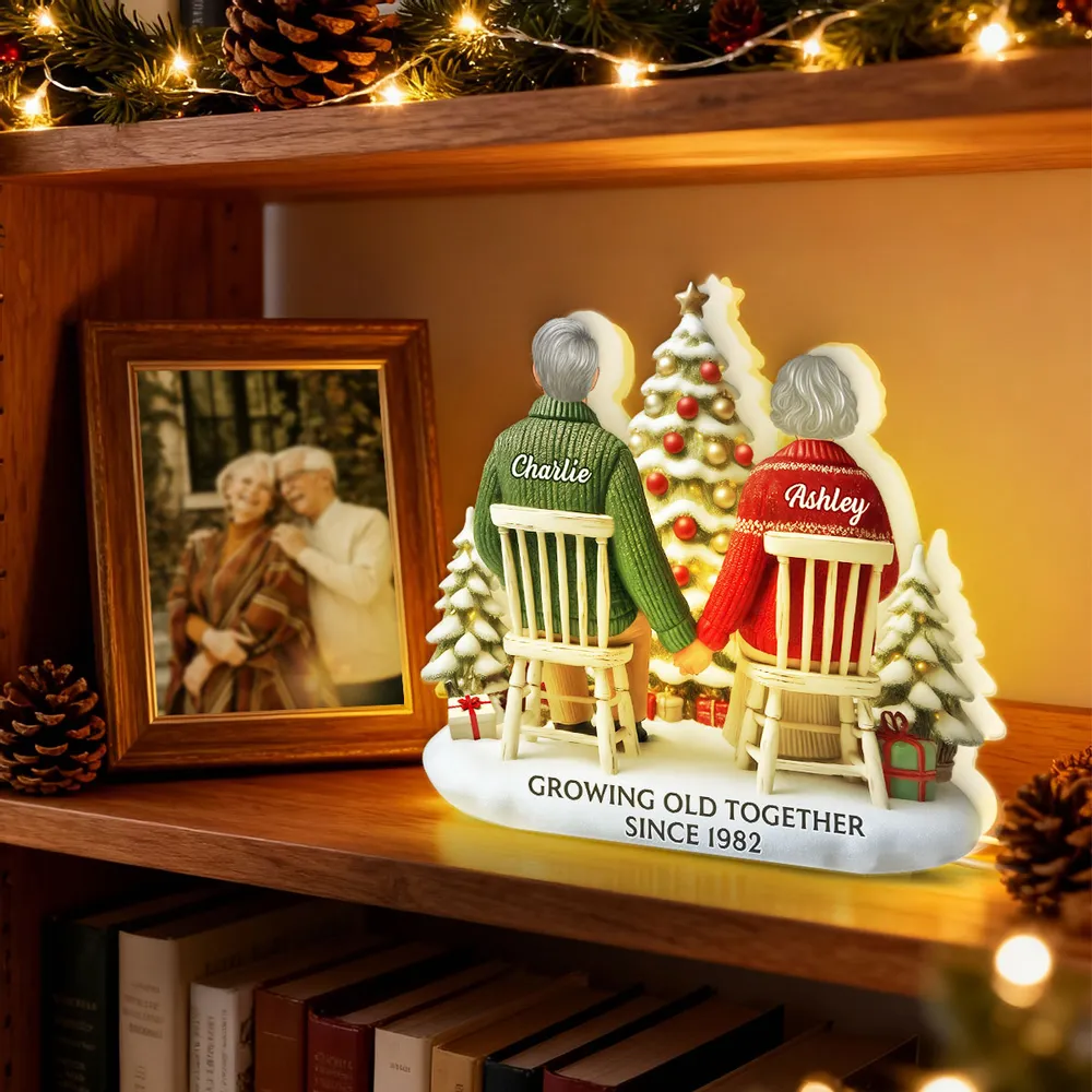 Custom Couple Acrylic Light Box with Cozy Christmas Tree, Soft Bedroom Lamp and Unique Romantic Gift - Image 8
