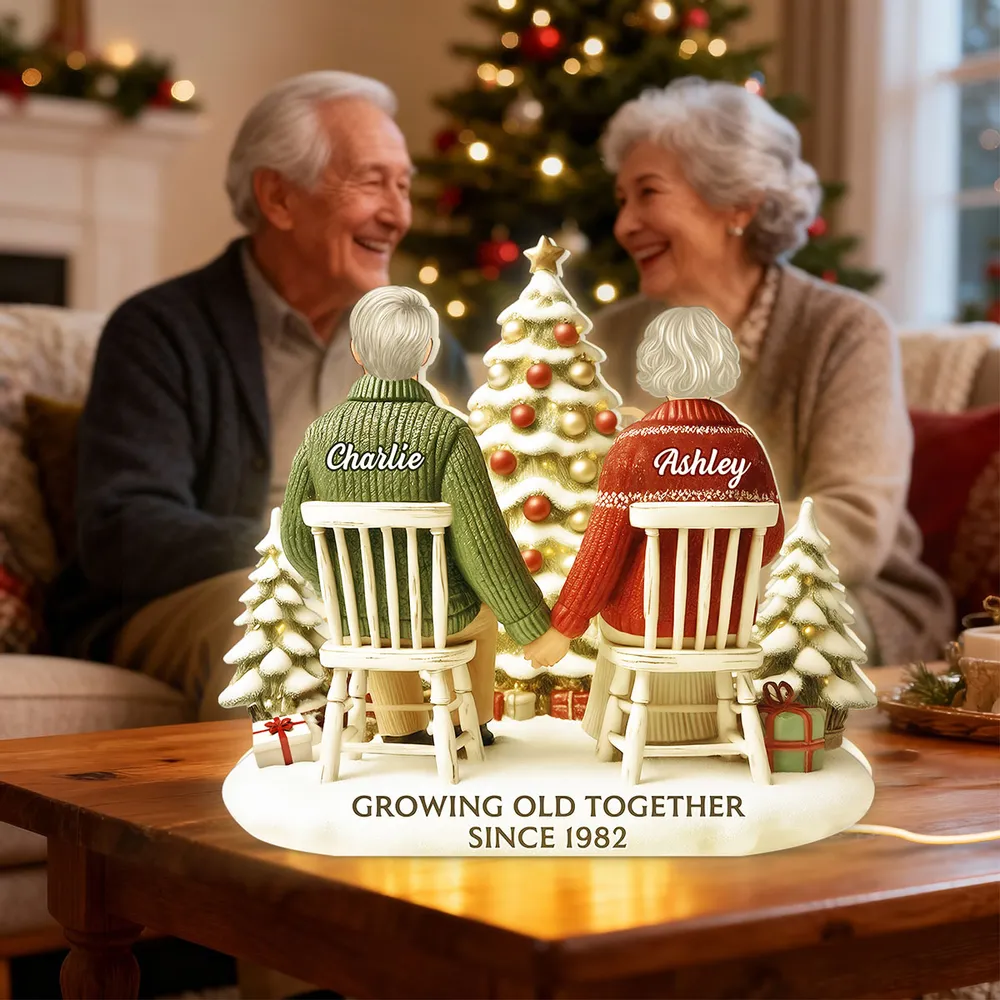 Custom Couple Acrylic Light Box with Cozy Christmas Tree, Soft Bedroom Lamp and Unique Romantic Gift - Image 9