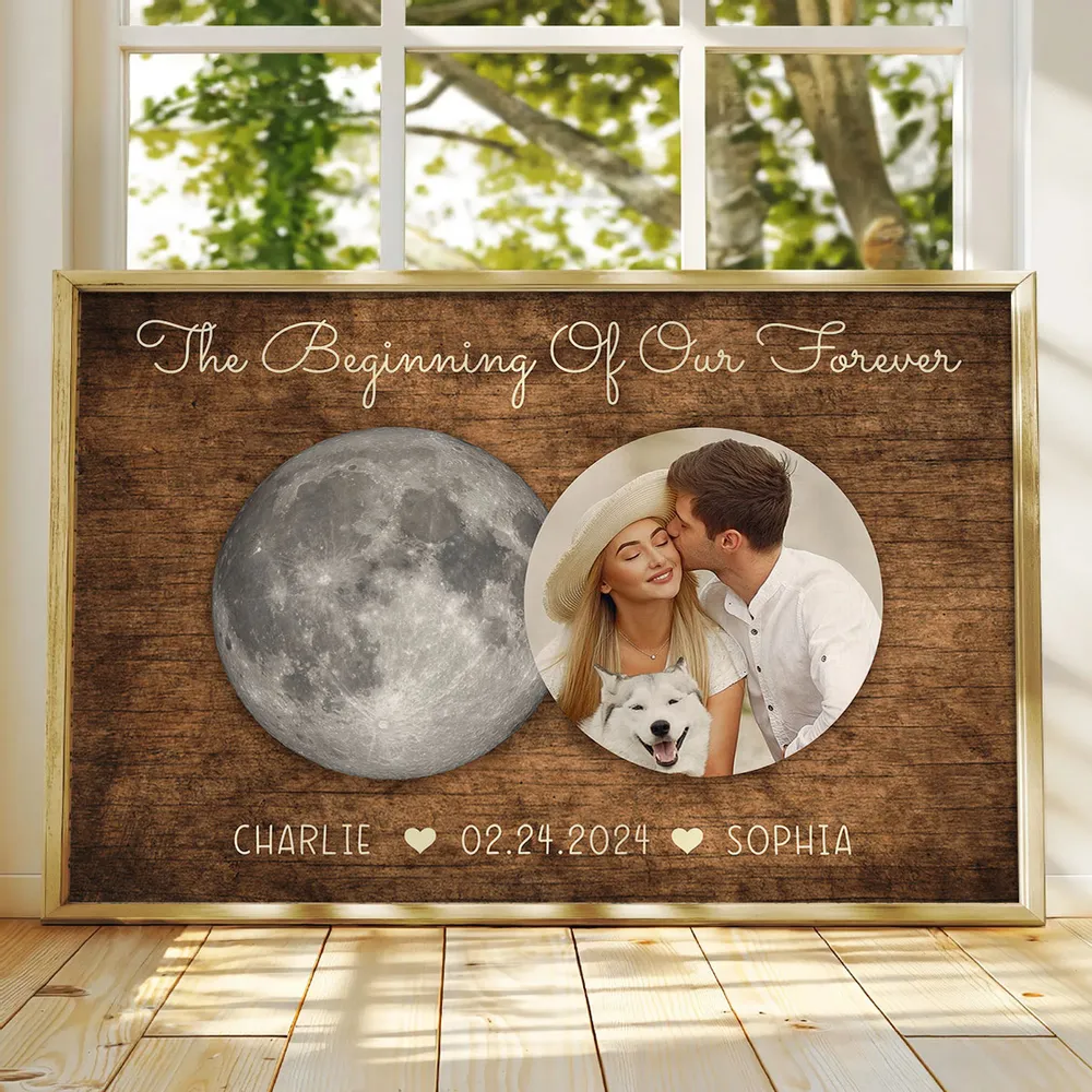 Personalized Couple Poster With Moon Phase & Photo, Custom Anniversary Wall Art, Romantic Unique Gift For Couples - Image 11