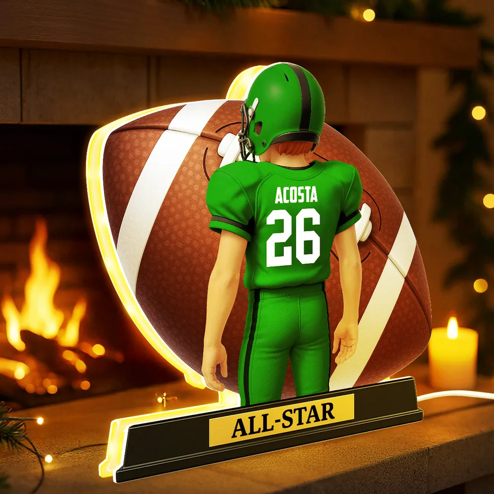 Personalized Acrylic Light Box for Football Player – Custom All-Star Design, Stadium Glow, Unique Gift for Sports Fans - Image 11