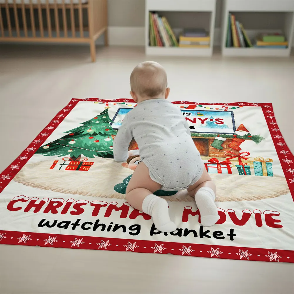 Personalized Christmas Blanket with Custom Name & Character – Unique Holiday Gift for Kids - Image 3