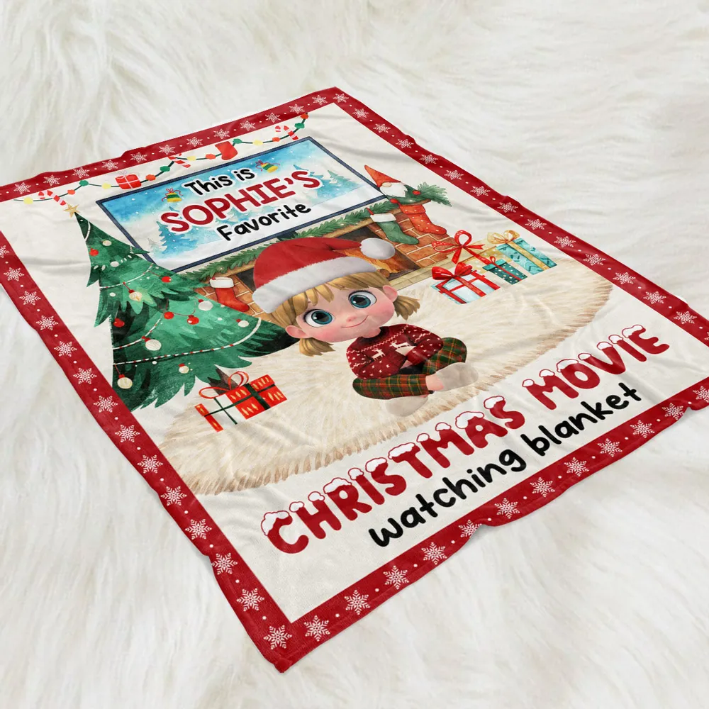Personalized Christmas Blanket with Custom Name & Character – Unique Holiday Gift for Kids - Image 5