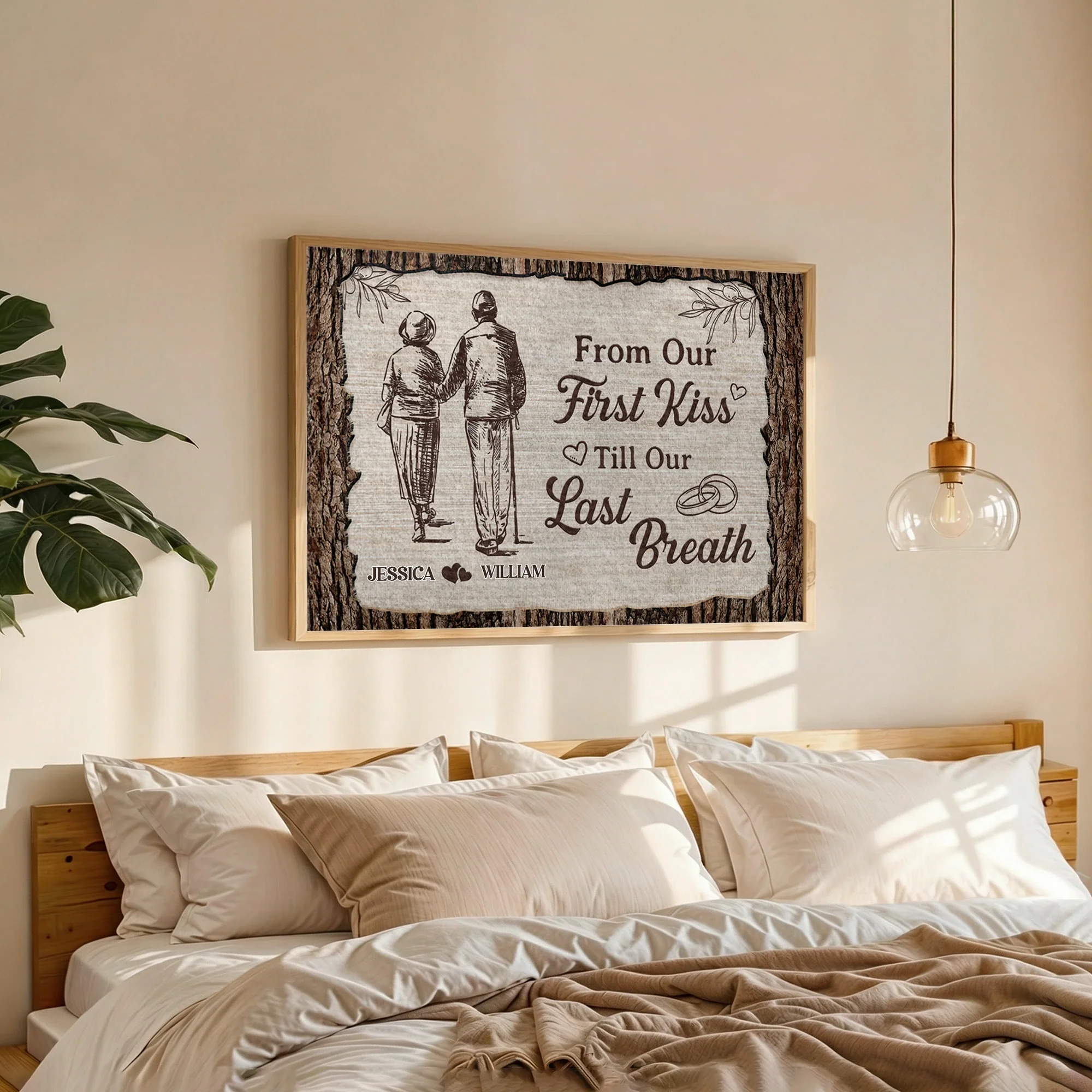 Personalized Poster for Couples From Our First Kiss Till Our Last Breath, Romantic Wall Art, Unique Anniversary Gift - Image 3
