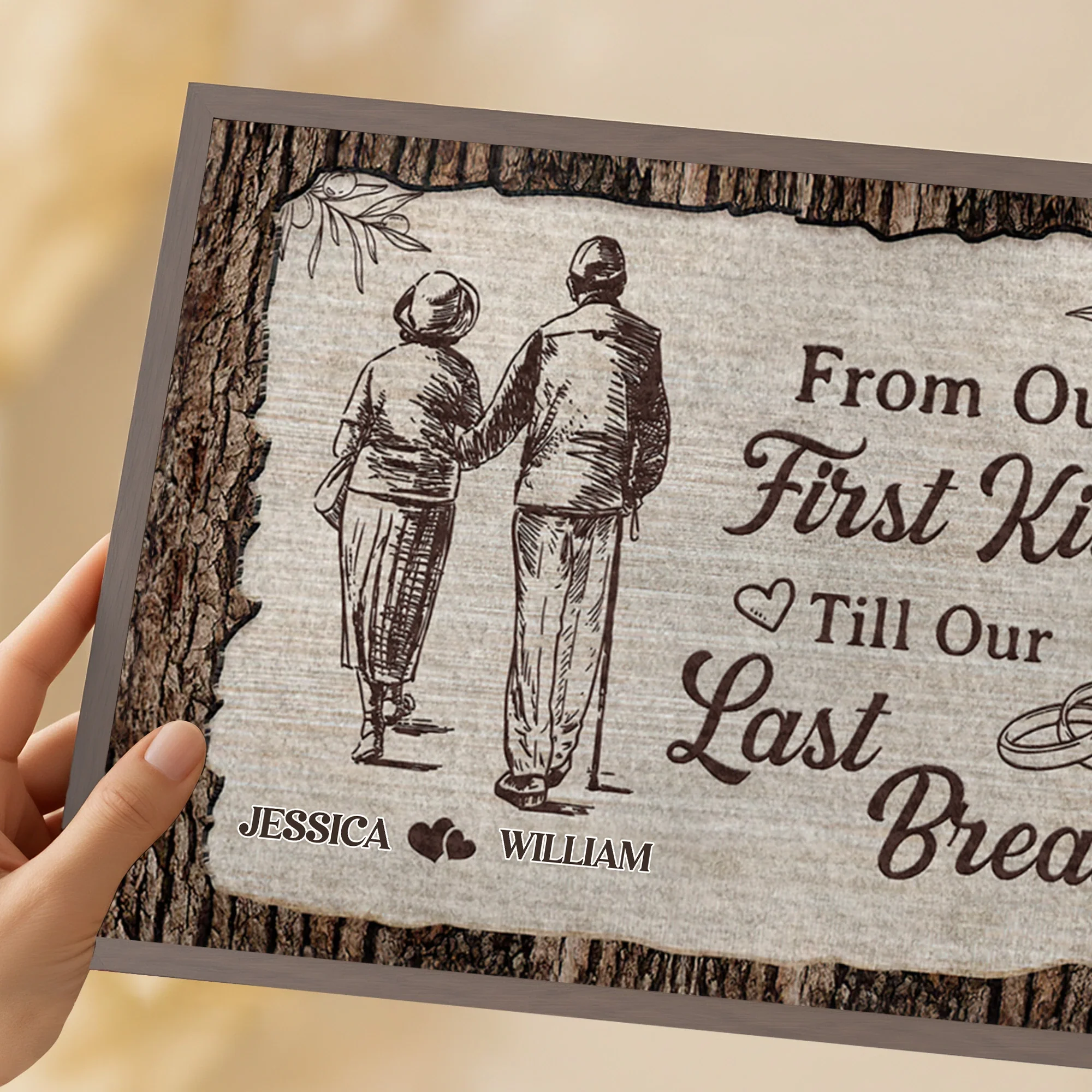 Personalized Poster for Couples From Our First Kiss Till Our Last Breath, Romantic Wall Art, Unique Anniversary Gift - Image 6