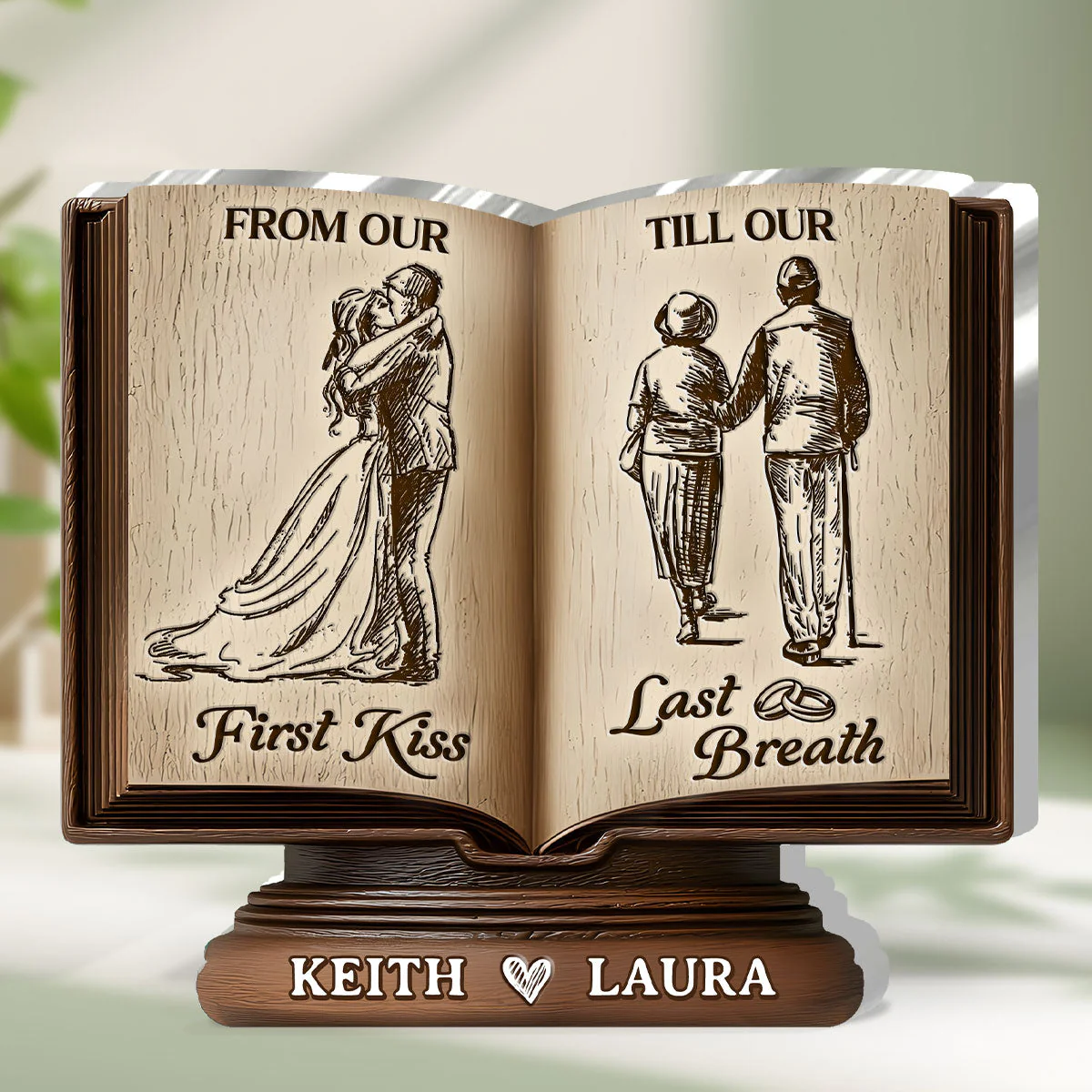Personalized Shaped Acrylic Block Plaque for Couple Moments From First Kiss to Last Breath, Romantic Unique Gift for Partners - Image 3