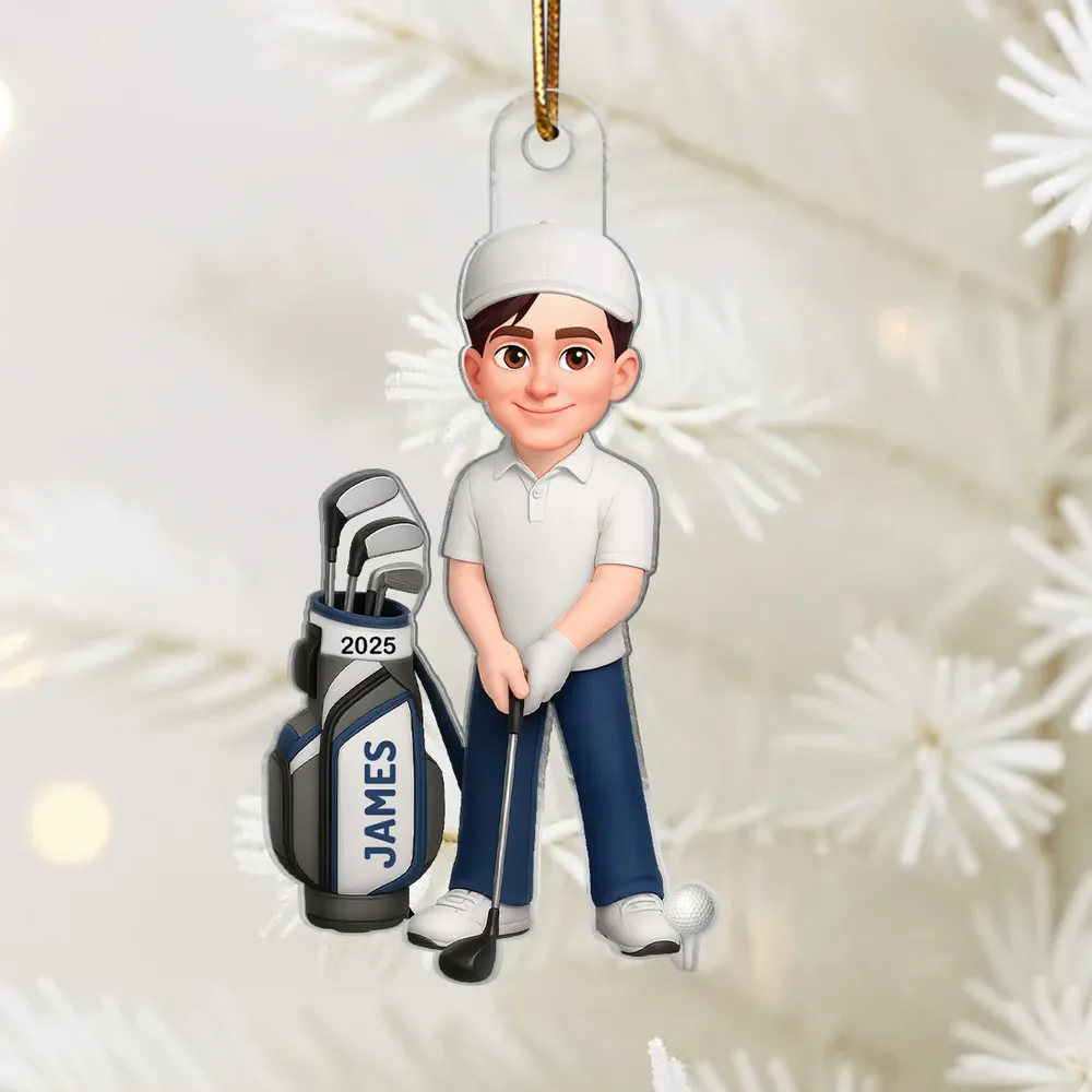 Personalized Acrylic Ornament Golf Couple Design for Golfers – Cute Custom Keepsake & Unique Holiday Gift - Image 5