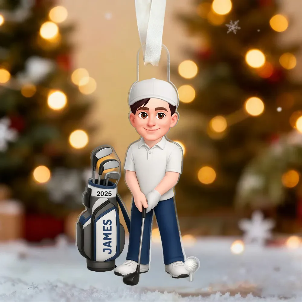 Personalized Acrylic Ornament Golf Couple Design for Golfers – Cute Custom Keepsake & Unique Holiday Gift - Image 7