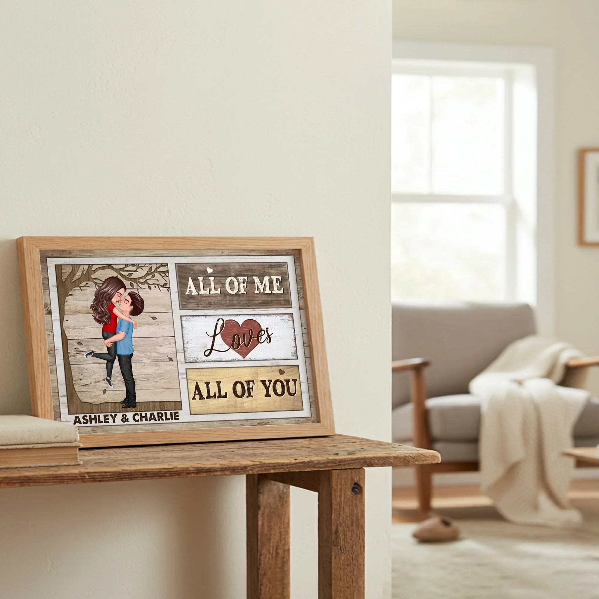 Custom Couple Poster All Of Me Loves All Of You Modern Romantic Wall Art Unique Gift For Anniversary Birthday Or Christmas - Image 6