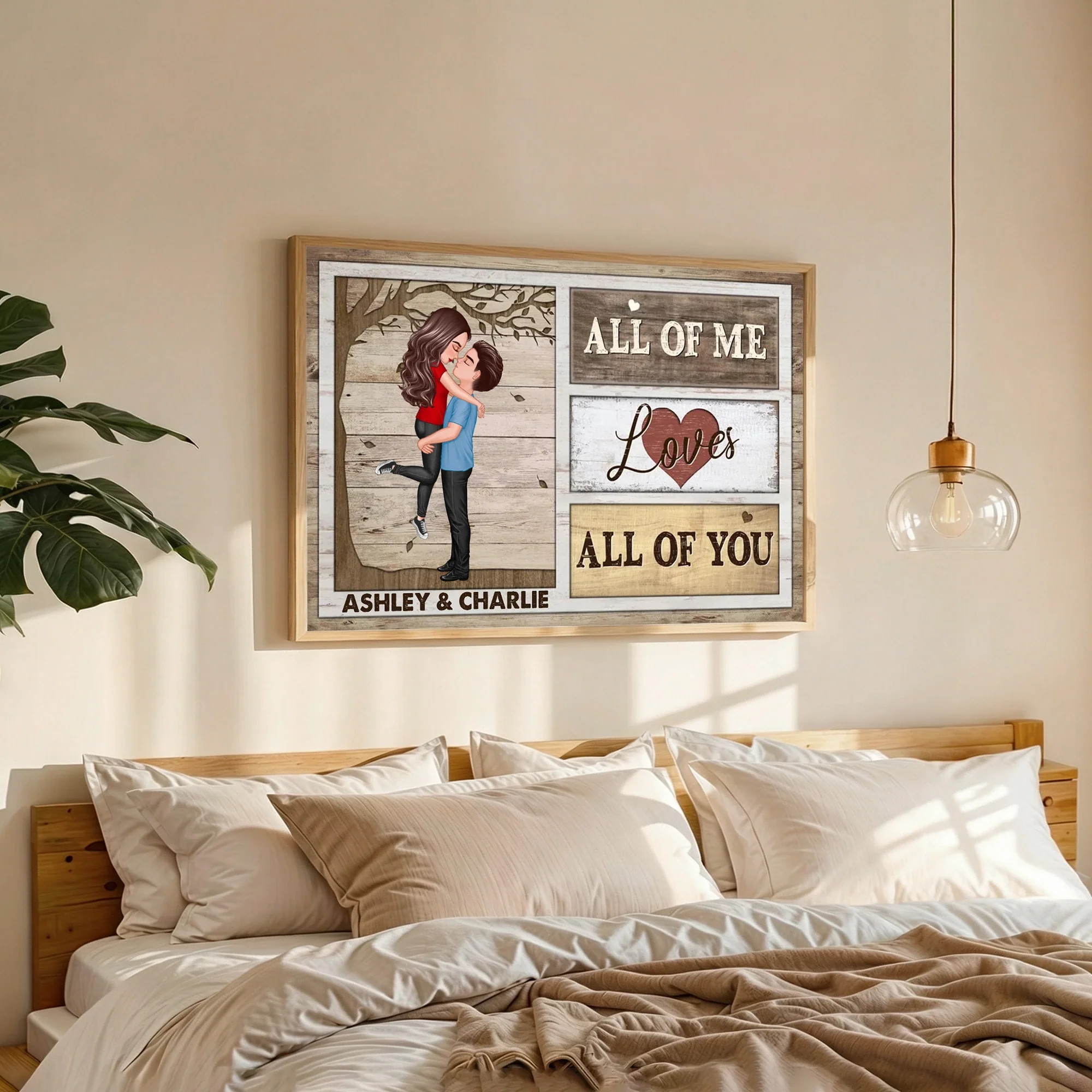 Custom Couple Poster All Of Me Loves All Of You Modern Romantic Wall Art Unique Gift For Anniversary Birthday Or Christmas - Image 3